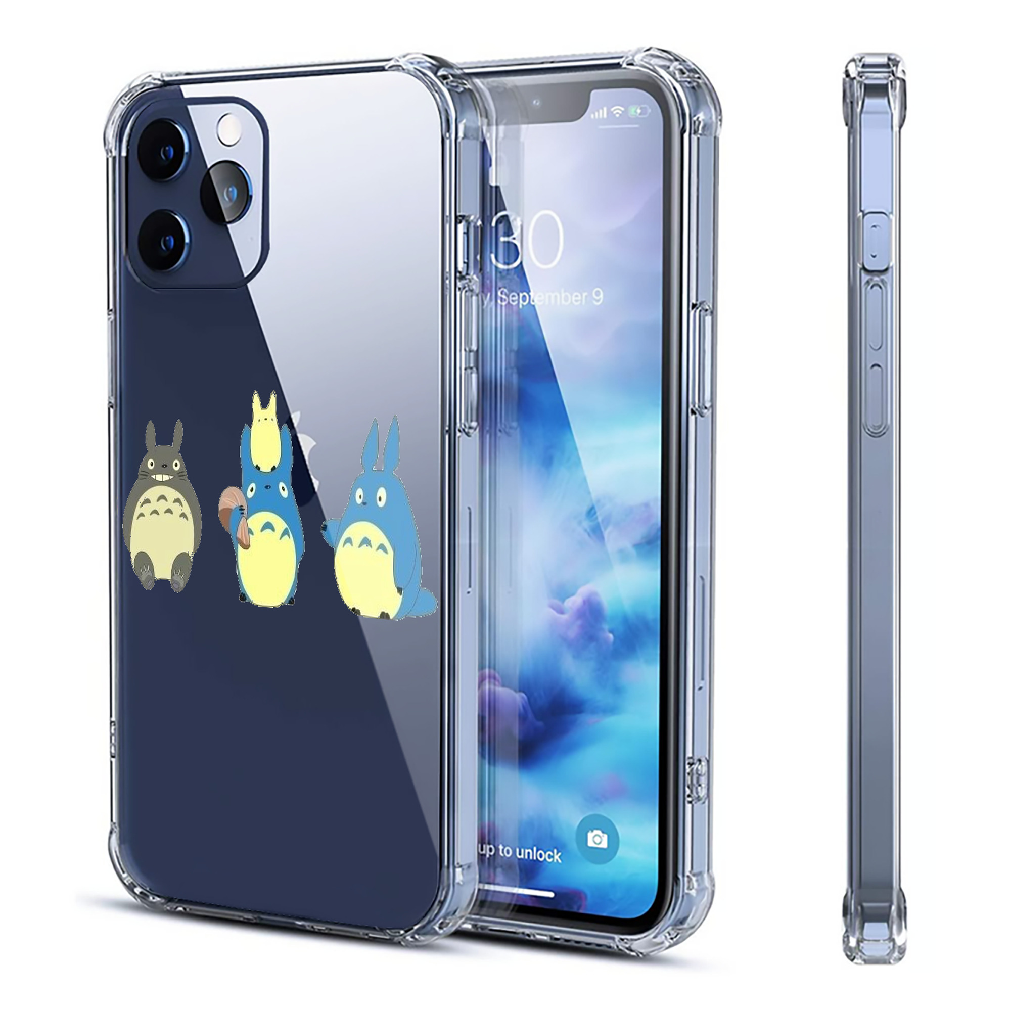 （画像用） となりのトトロ 草壁メイ 草壁サツキ My Neighbor Totoro Satsuki Kusakabe Mei Kusakabe 【iPhone 12シリーズ対応】透明スマホケース（クリアソフトケース）